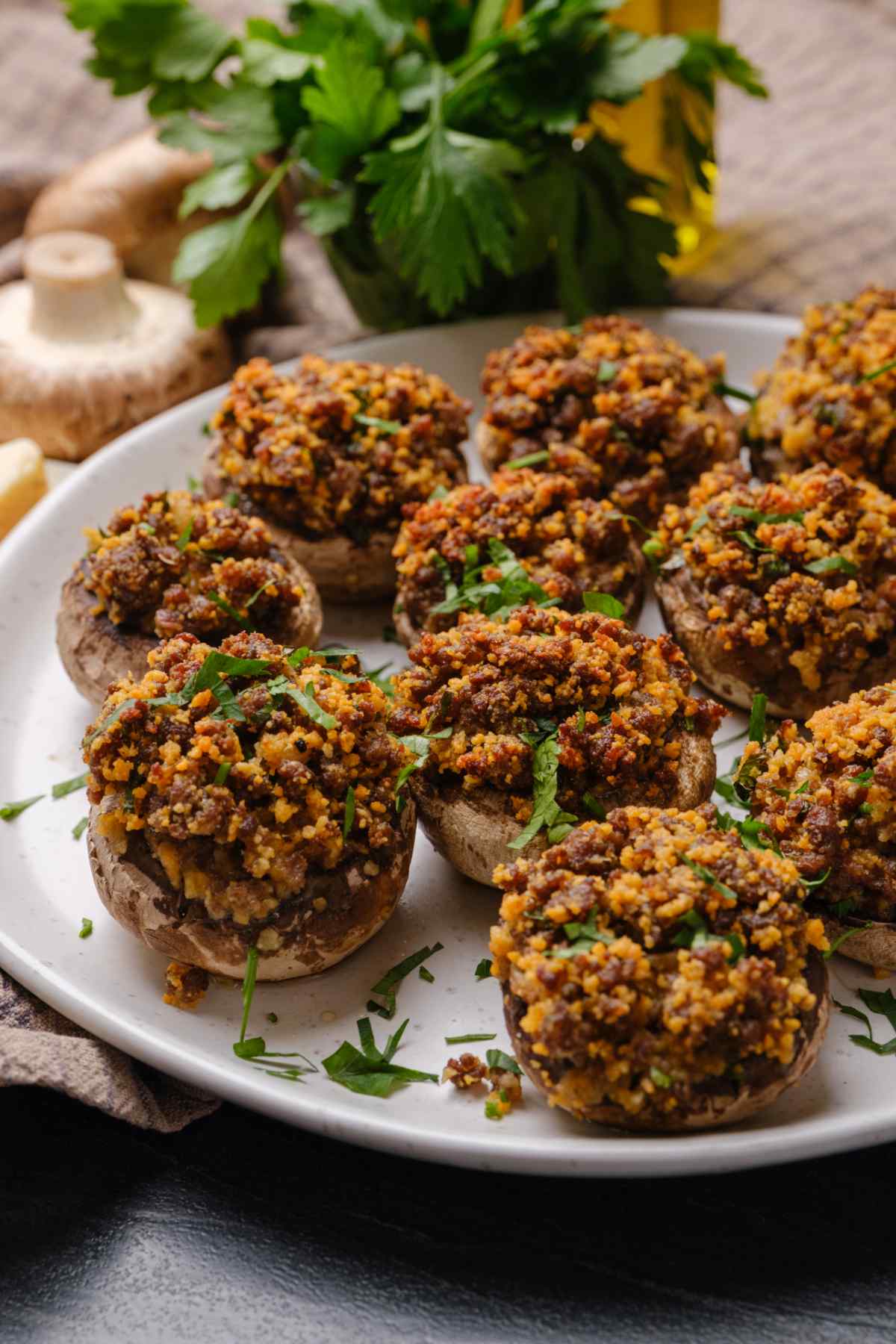 Sausage Stuffed Mushrooms
