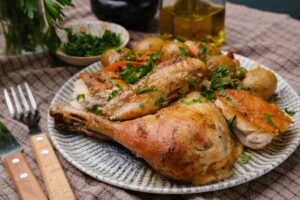 Whole Roasted Chicken With Vegetables