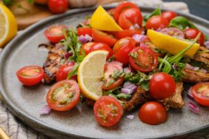 Grilled Chicken Paillard With Arugula Salad