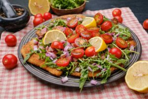 Chicken Cutlet Milanese With Arugula Salad